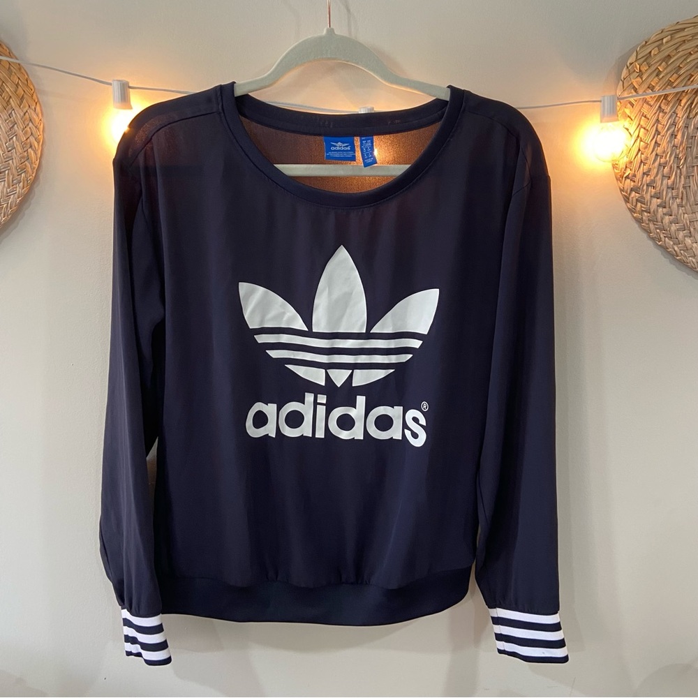 Navy Adidas Sheer Top Women’s XS